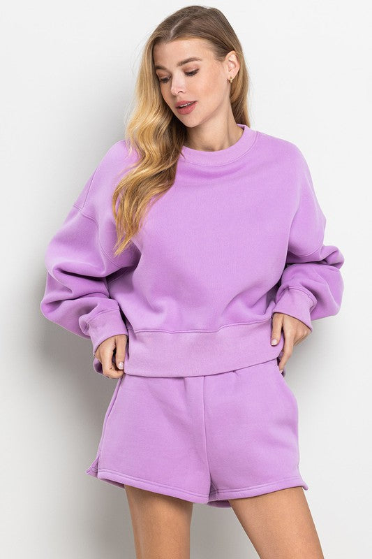 DROP SHOULDER COMFY SWEATSHIRT