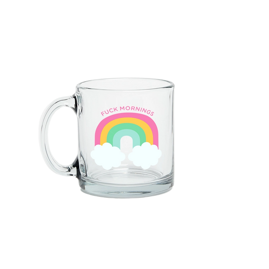 F*CK MORNINGS GLASS MUG