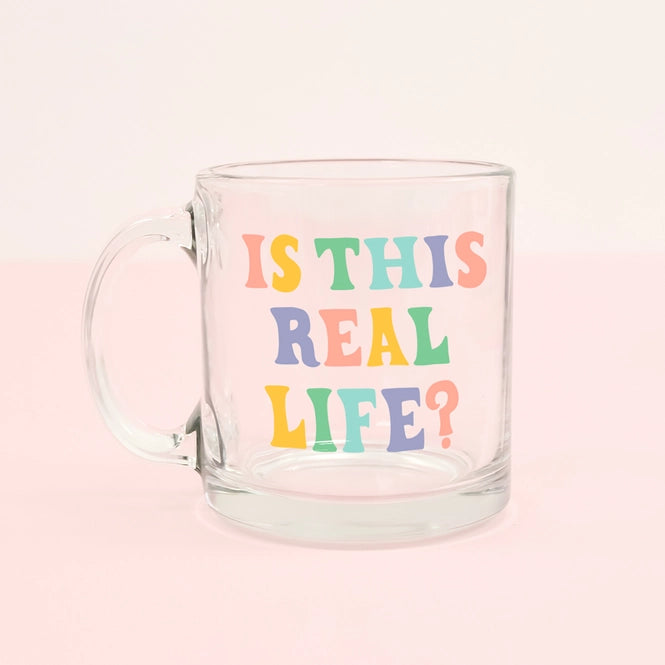 IS THIS REAL LIFE CLEAR GLASS MUG