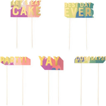 ASSORTED PAPER CAKE TOPPER SAYINGS
