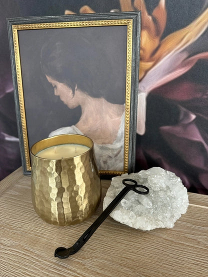 Gold Hammered Jumbo Decorative Soy Candle