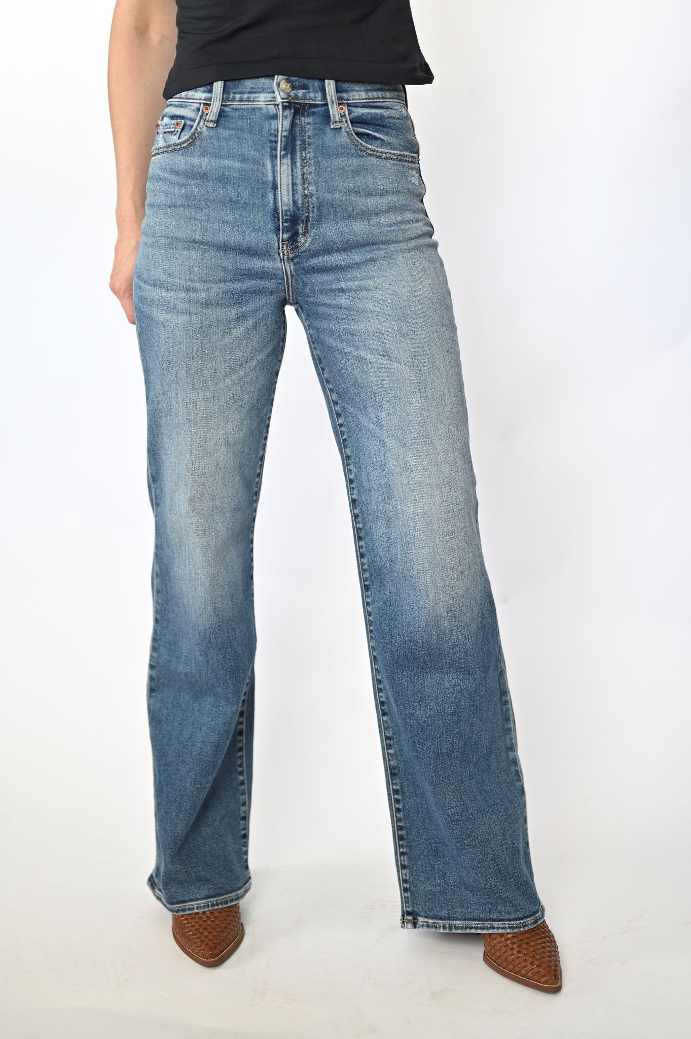 FAR OUT HIGH RISE WIDE LEG JEAN