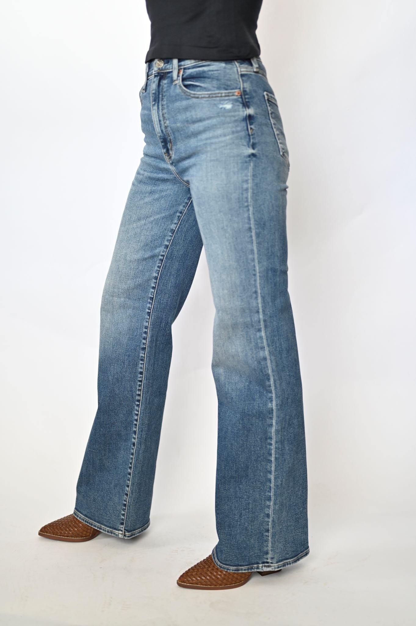 FAR OUT HIGH RISE WIDE LEG JEAN