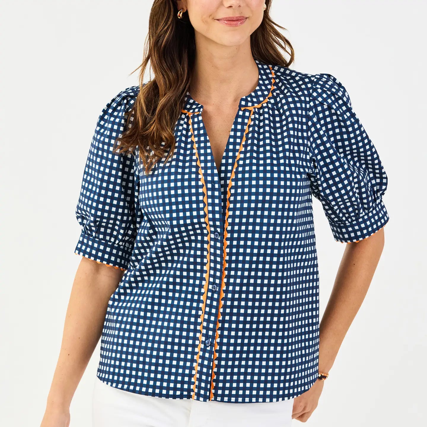 Elaine Gingham Top