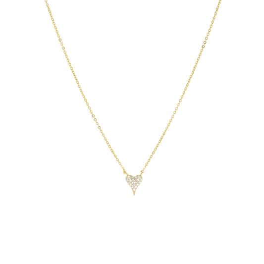 Mini Pave Heart Necklace