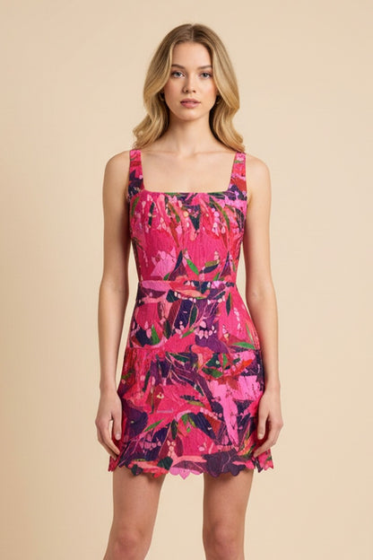 Square Neck Fit & Flare Mini Dress