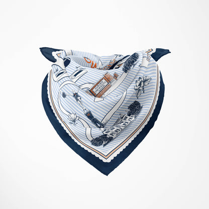 Auburn University Striped Silk Scarf