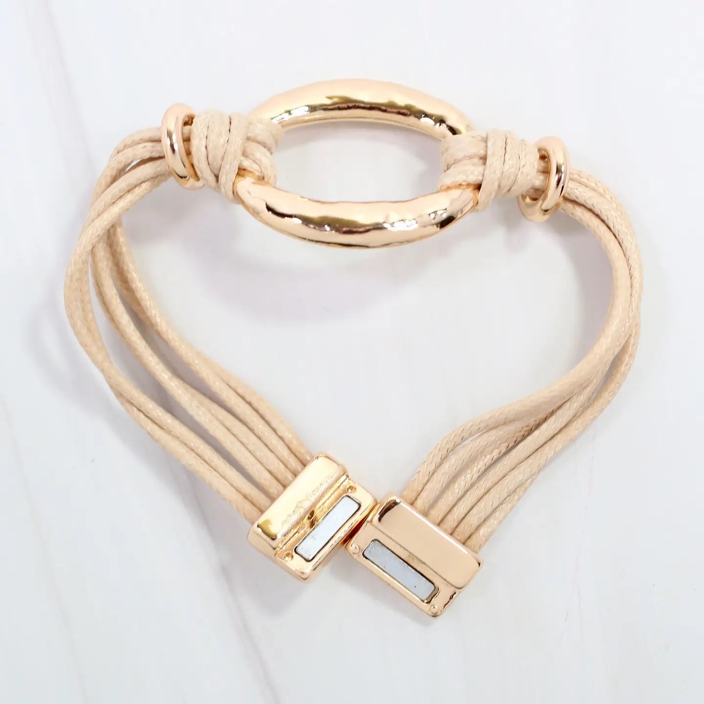 Westminster Gold Oval Corded Bracelet