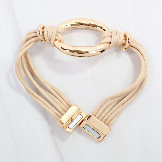 Westminster Gold Oval Corded Bracelet