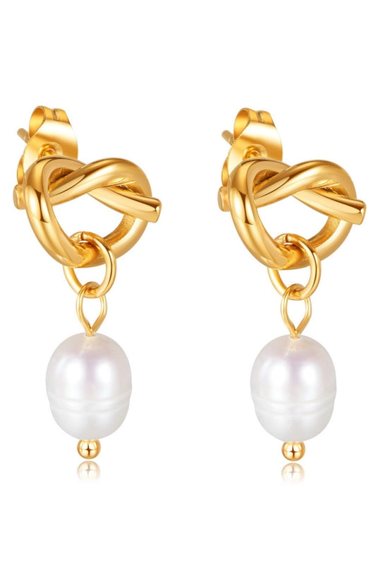 Pearl Drop Stud Earring