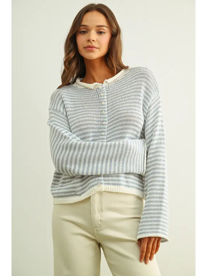 Striped Knit Cardigan