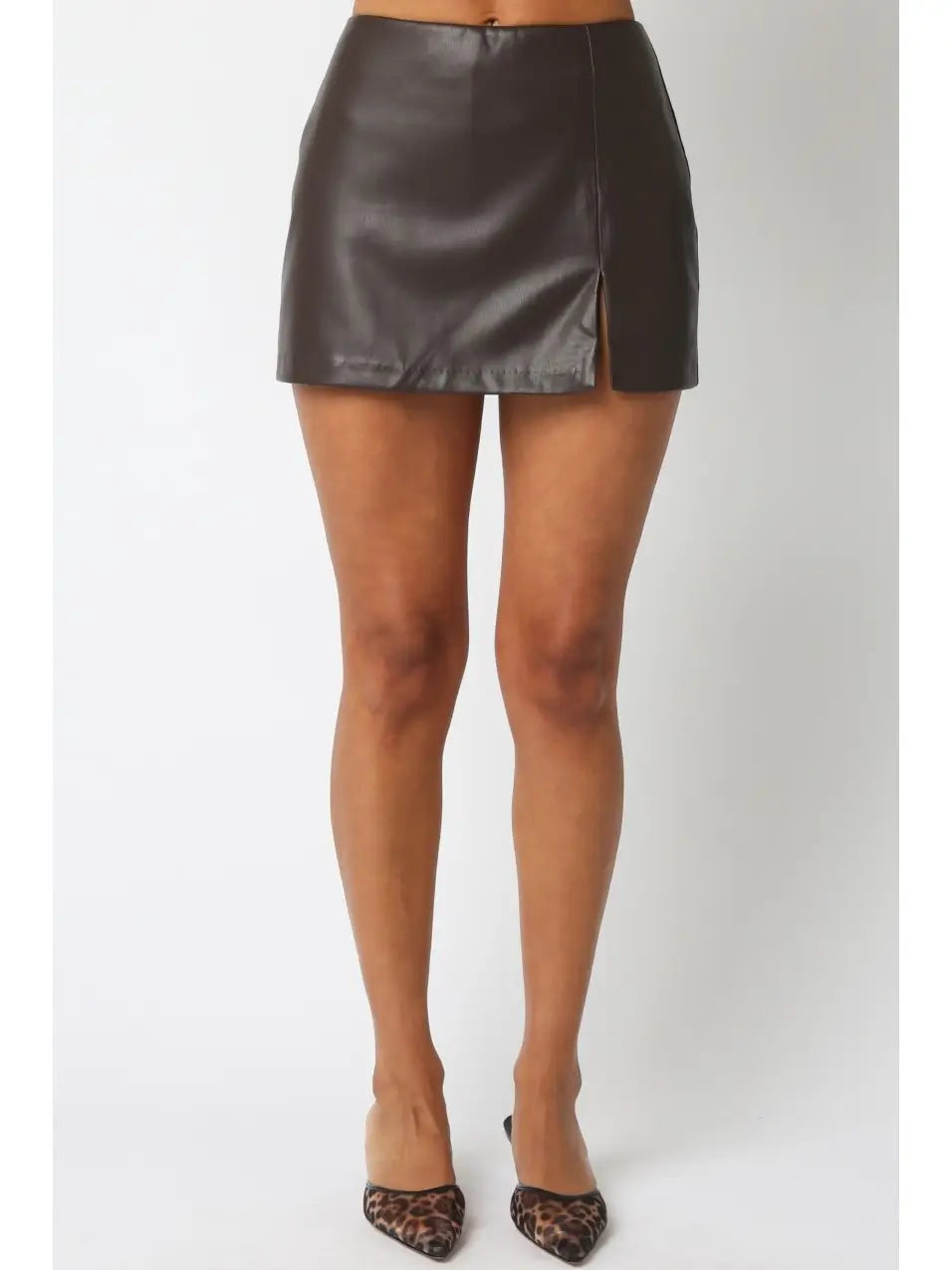 Kelly Faux Leather Mini Skirt