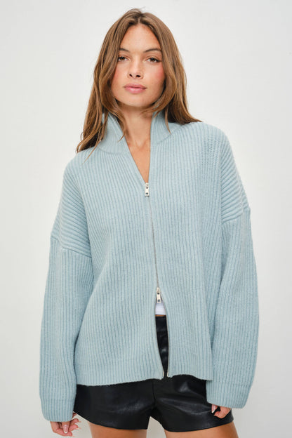 KANNA MOCK NECK ZIP UP JACKET