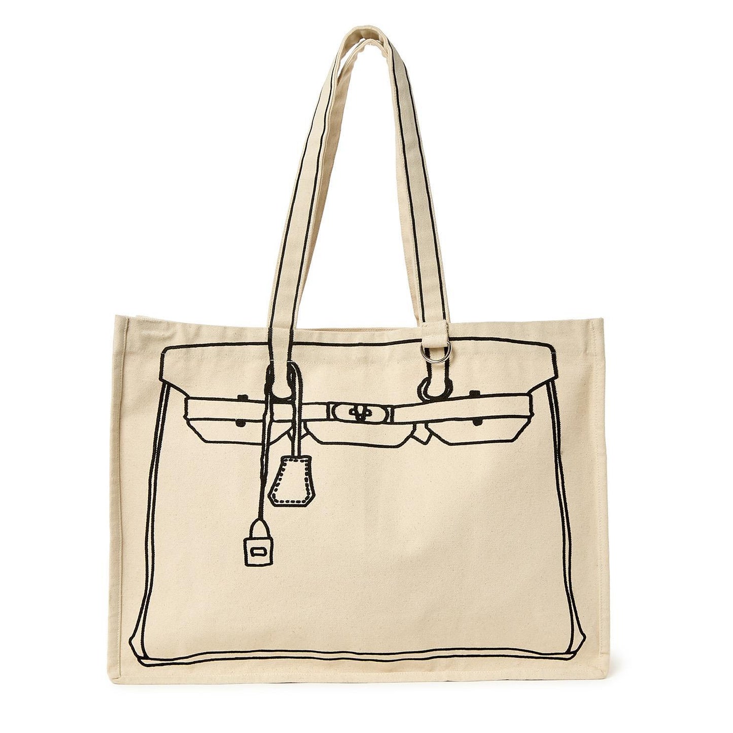 Birkin Outline Canvas Tote