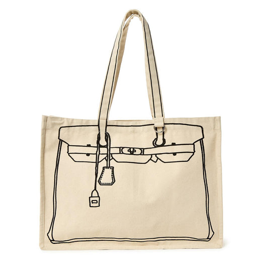 Birkin Outline Canvas Tote