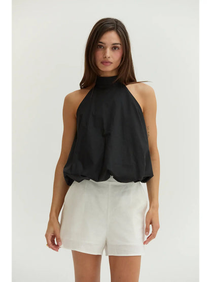 Rachel Bubble Hem Halter Top