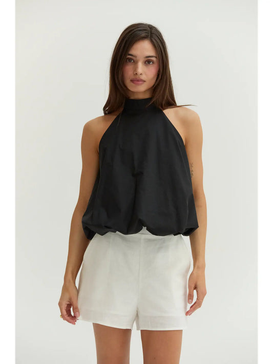 Rachel Bubble Hem Halter Top