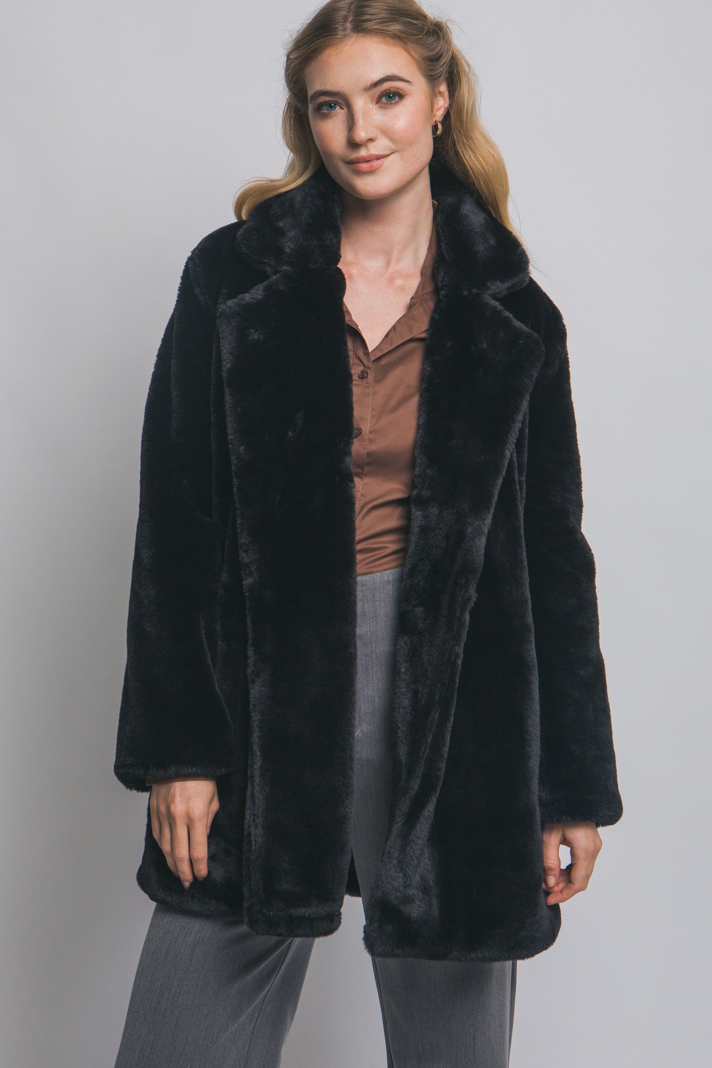 Long Faux Fur Coat