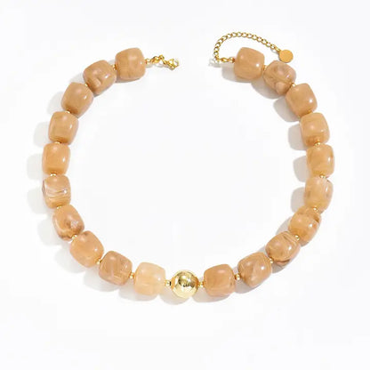 Boho Geometric Acrylic Bead Necklace
