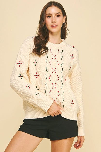 Christmas Stitch Detailed Sweater
