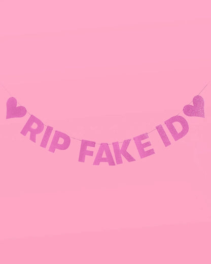 BIRTHDAY PARTY RIP FAKE ID BANNER