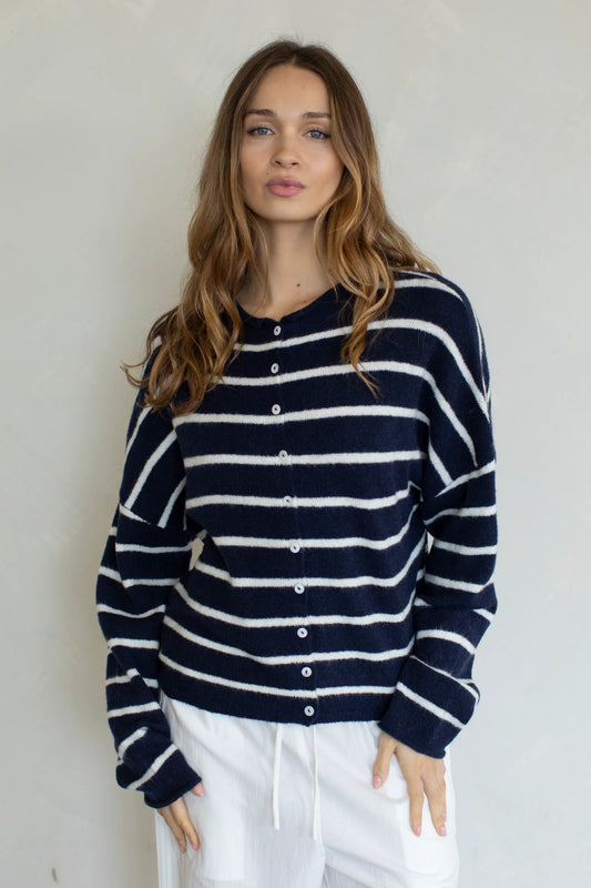 Midnight Cabana Stripe Piper Cardigan