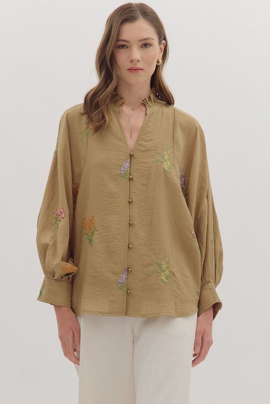 Floral Embroidered Top