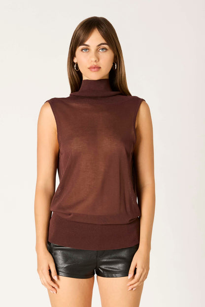 Sleeveless Open Back Top