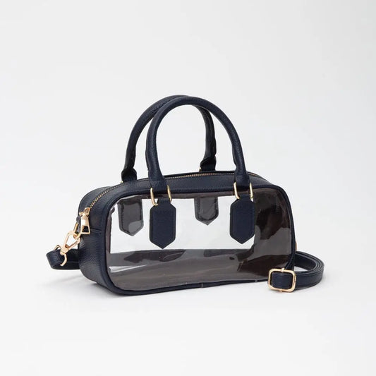 Clear East West Top Handle Bag