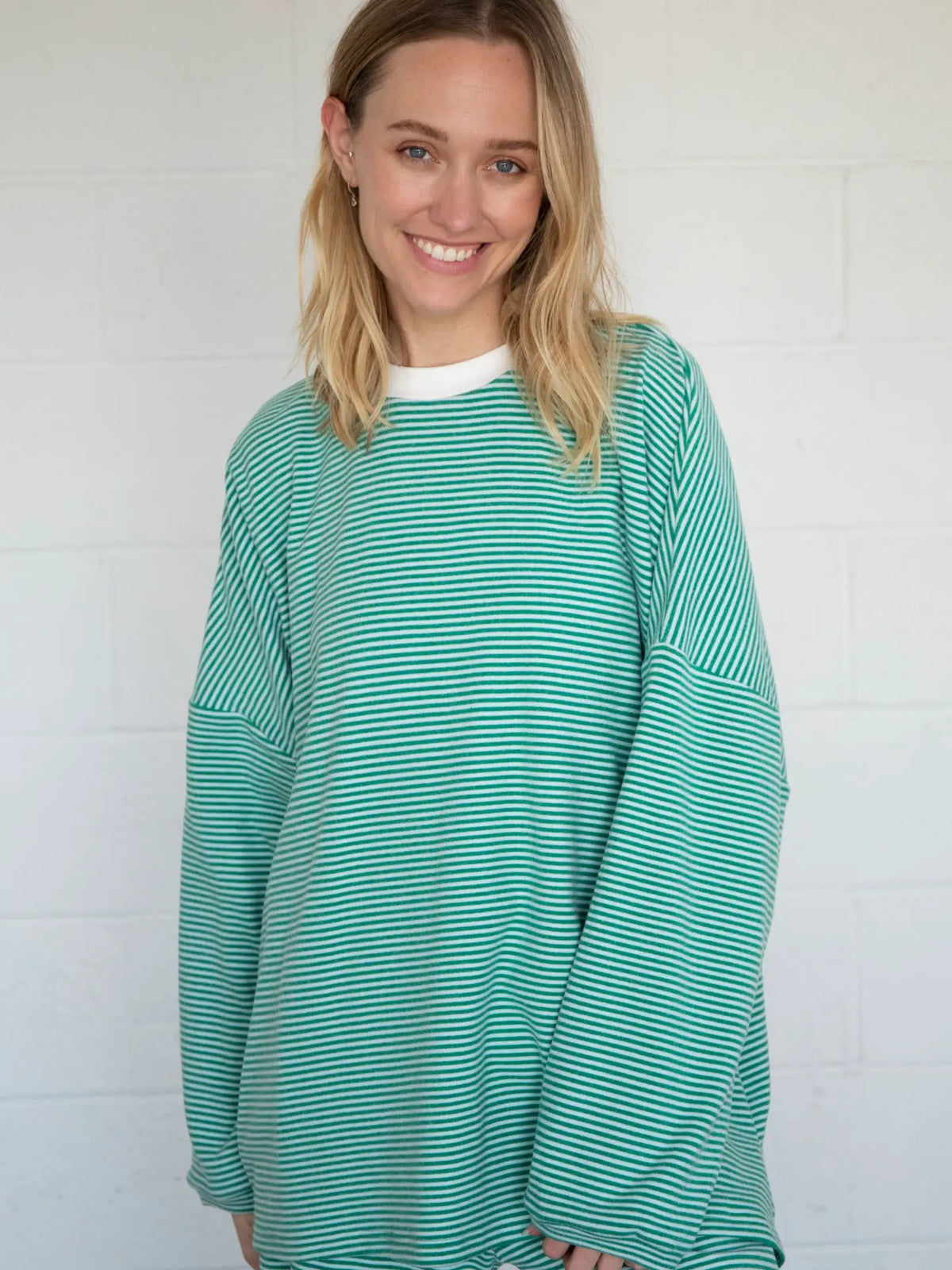 Dani Striped Fleece Top