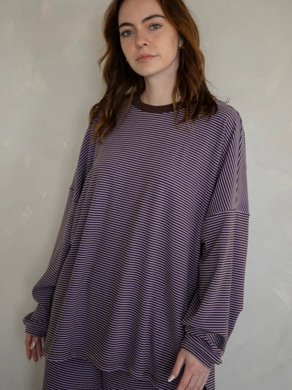 Dani Striped Fleece Top