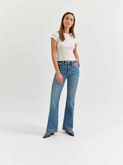 Heartbreaker Mid Rise Flare Jean