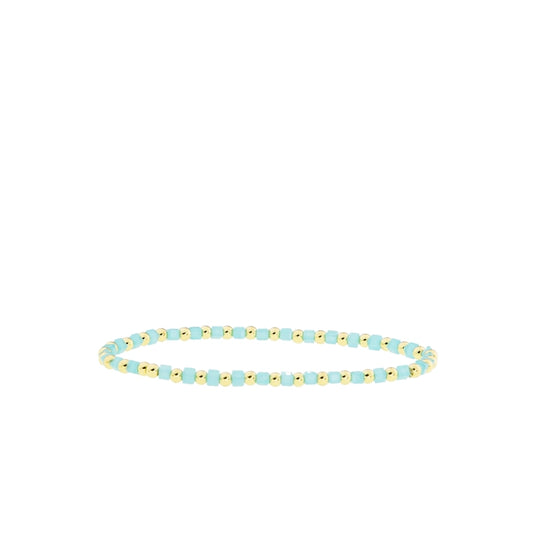 Square and Gold Ball Beaded Bracelet