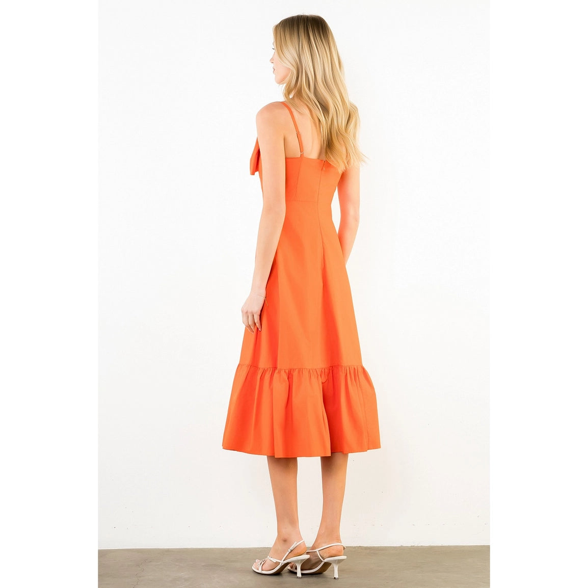 Bow Detail Midi Dress