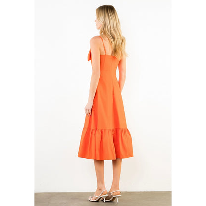 Bow Detail Midi Dress