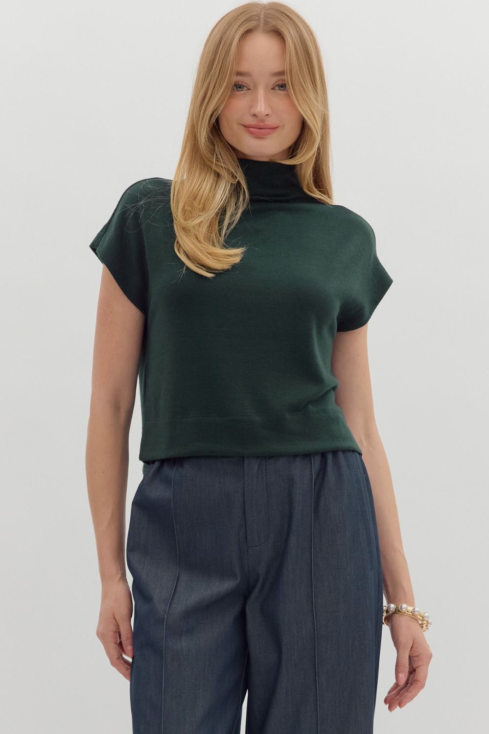 Mock Neck Knit Top
