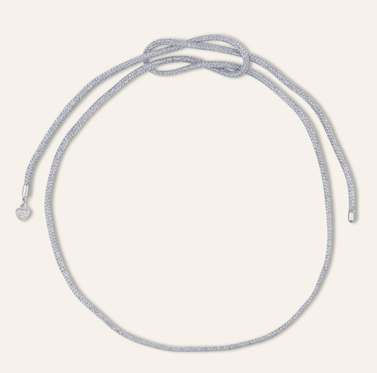 Silver Lurex Necklace Cord