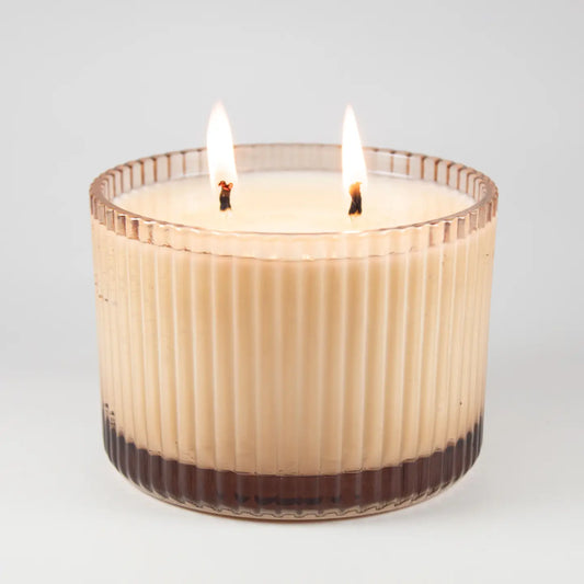 Fluted Glass Candle