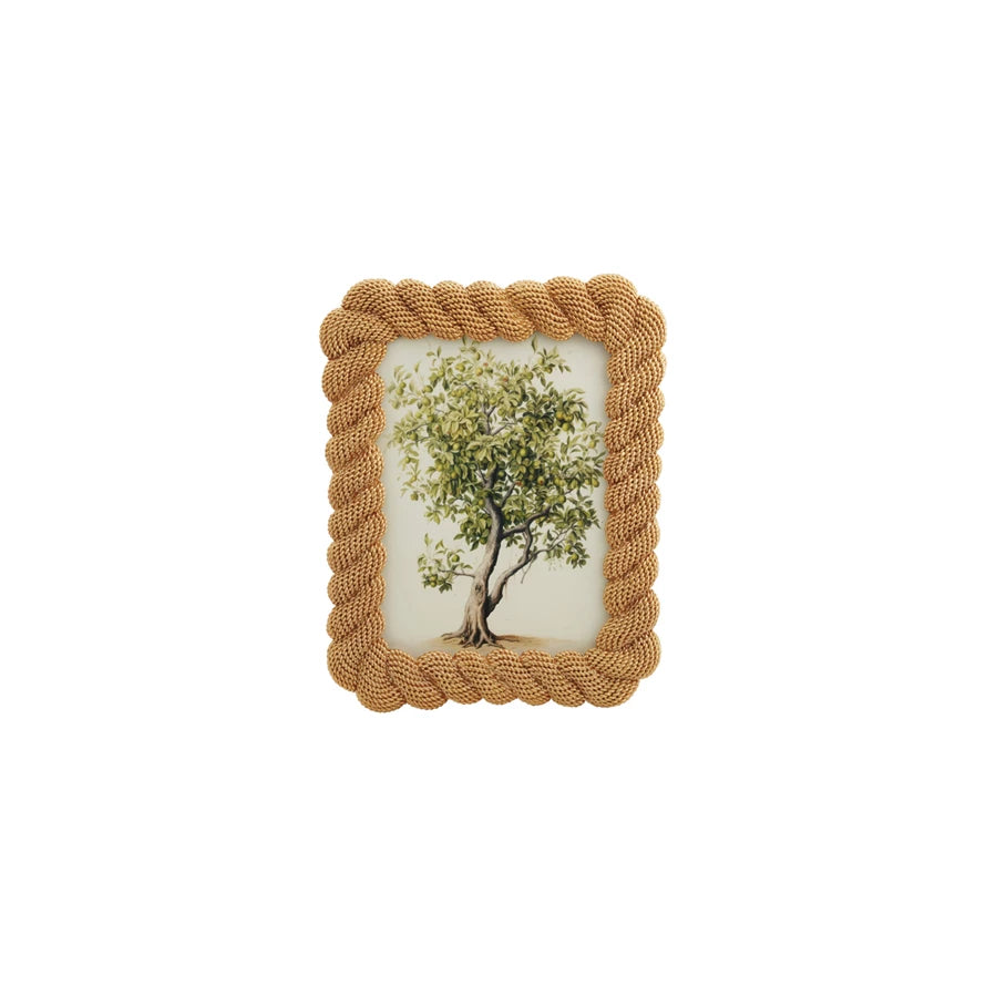 Gold Resin Rope Photo Frame