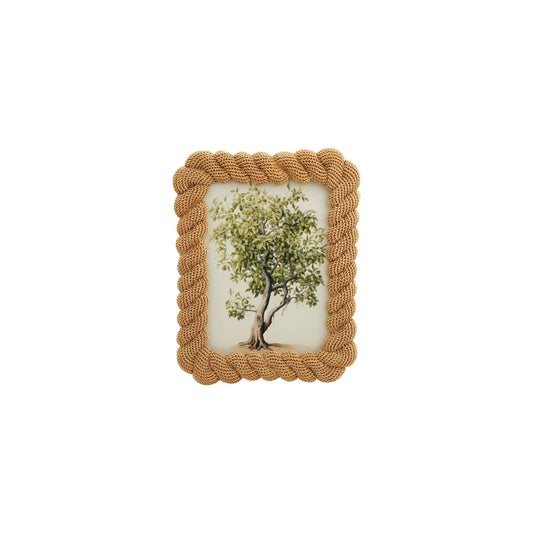 Gold Resin Rope Photo Frame
