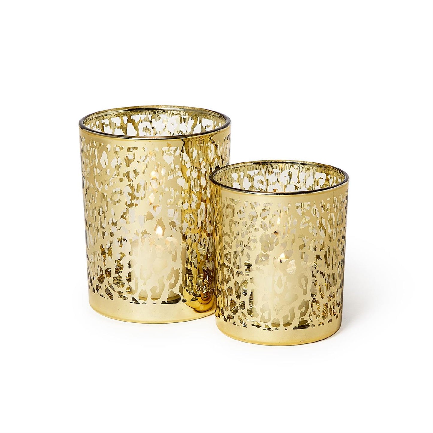 Leopard Antique Tealight Candleholders