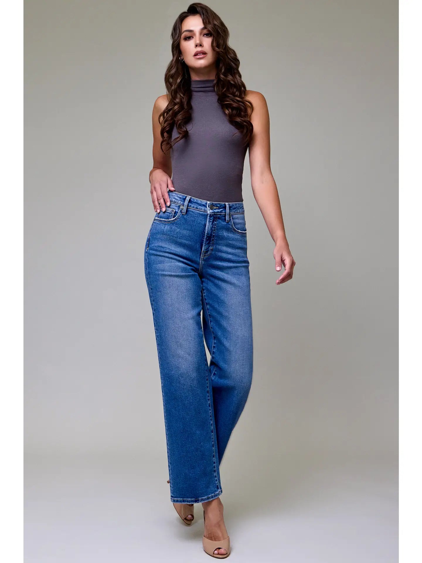 Ella High Rise Straight Jeans