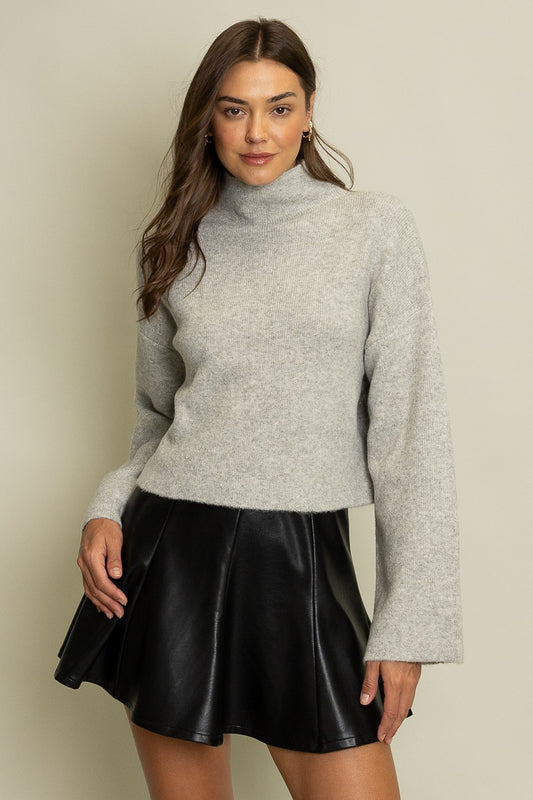 Cropped Turtleneck Sweater