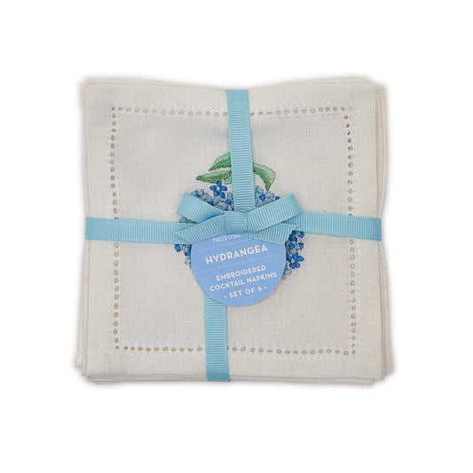 Hydrangea Cocktail Napkins