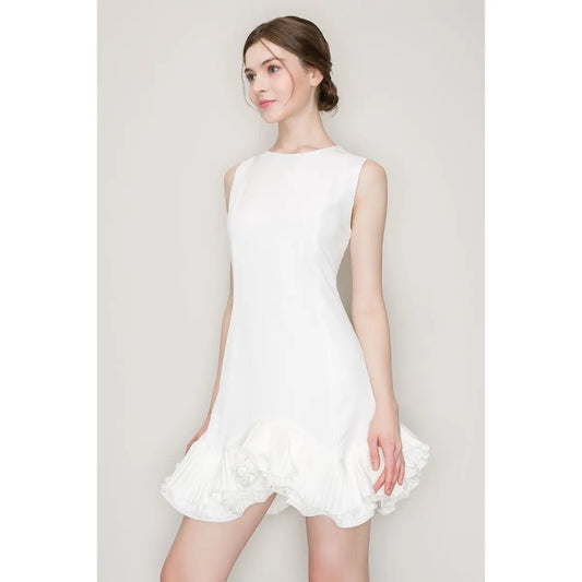 Flutter Ruffle Hemline Mini Dress
