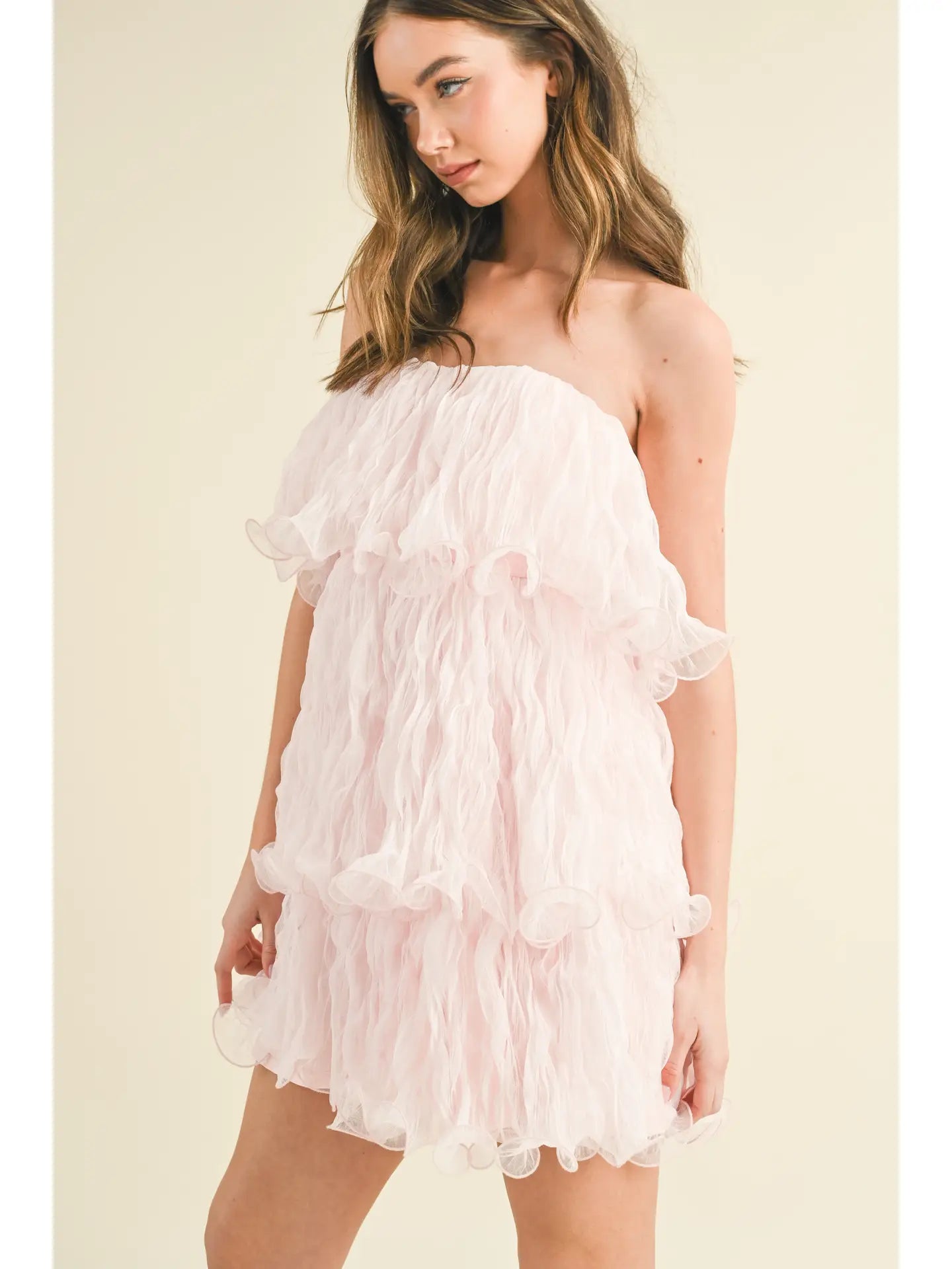 Tulle Tiered Mini Dress