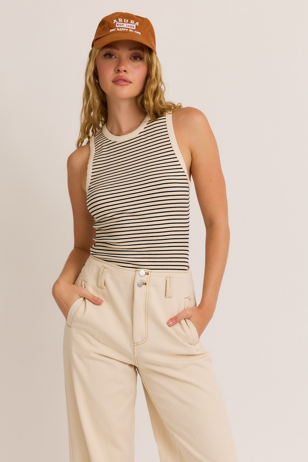 Round Neck Sleeveless Bodysuit