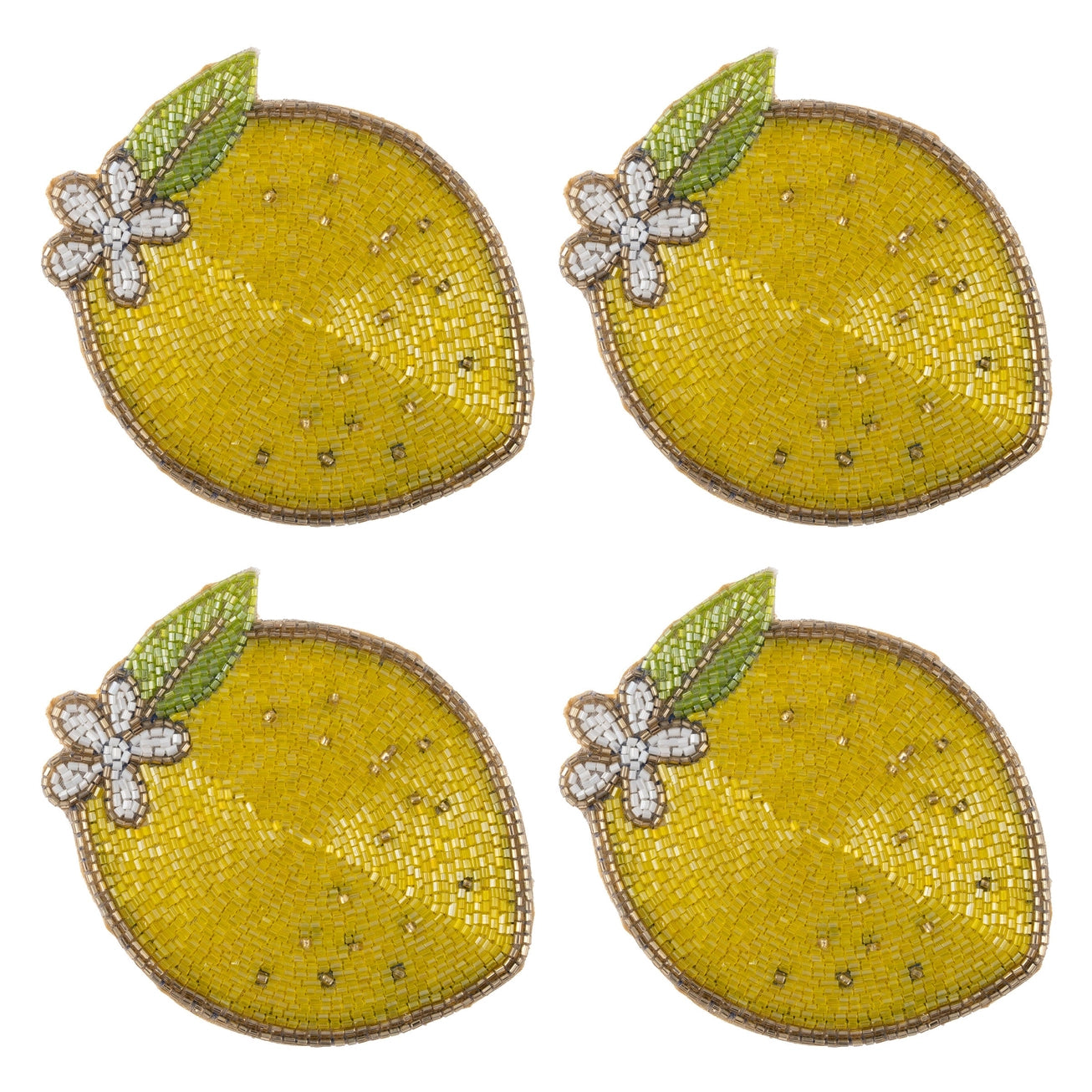 Lemon Beaded Coasters