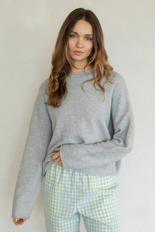 Light Gray Piper Pullover