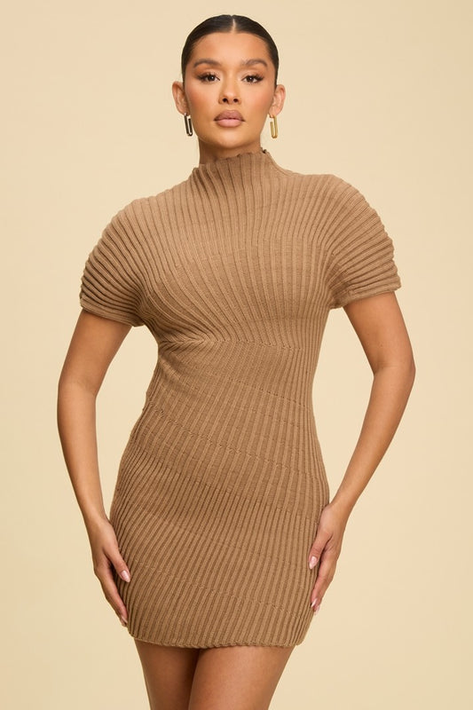 Textured Lines Mini Dress